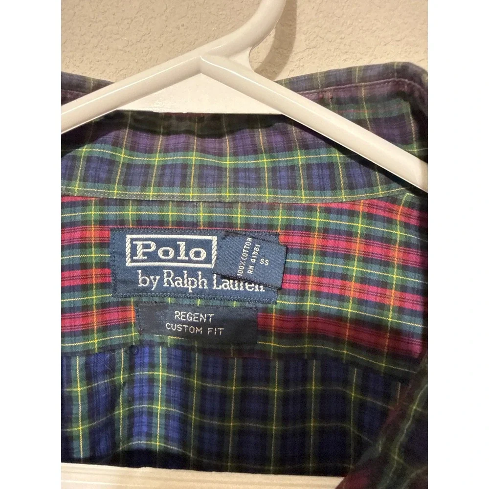 VTG Polo Ralph Lauren Mixed Plaid Men's Button‎ Down XXL/18 Regent Custom Fit